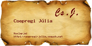 Csepregi Júlia névjegykártya